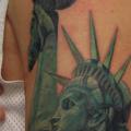 Arm Realistic Statue Liberty tattoo by Andre Cheko