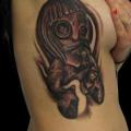 Fantasy Side Puppet tattoo by Andre Cheko