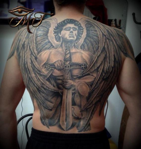 Fantasy Back Angel Tattoo by Михалыч Тату