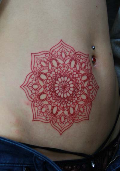 Belly Geometric Tattoo by Van Tattoo Studio