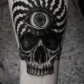 Arm Totenkopf Abstrakt tattoo von Ien Levin
