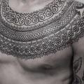 Chest Dotwork Abstract tattoo by Ien Levin