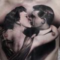 Грудь Любовь Поцелуй Живот татуировка от Art Force Tattoo