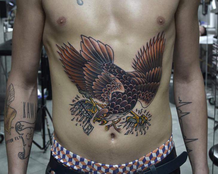 Eagle Belly Tattoo by Art Force Tattoo