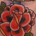 Old School Flower Anchor tattoo by Art Force Tattoo