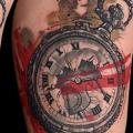 Clock Trash Polka tattoo by Art Force Tattoo