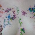 Breast Abstract Water Color tattoo by Chunkymaymay Tattoo