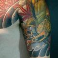 Shoulder Japanese Phoenix tattoo by Maverick Ink