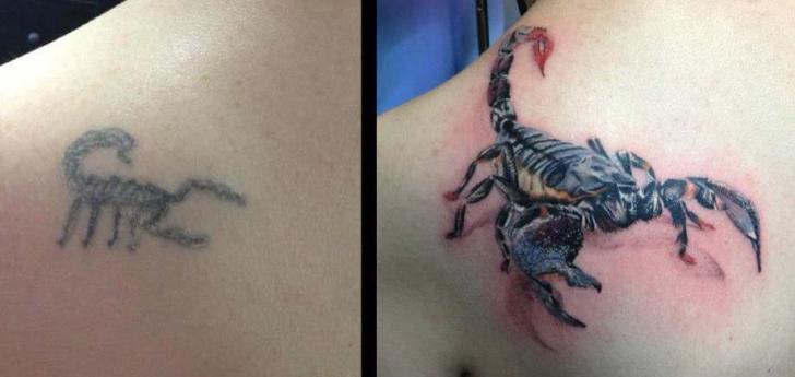 Tatuaggio Spalla Scorpione 3d di Tattoo Nero