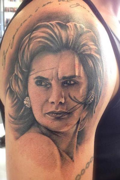 Shoulder Portrait Realistic Tattoo by Tattoo Nero