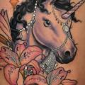 tatuaje Fantasy Flor Unicornio por Kid Kros
