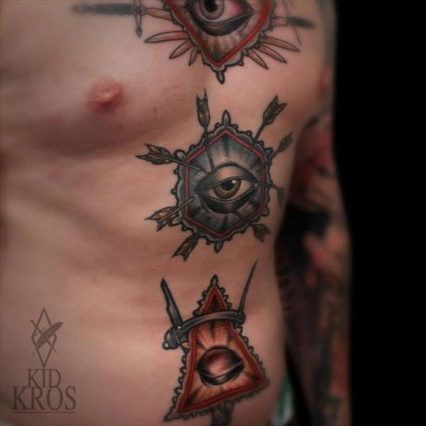Tatuaggio Fianco Occhio di Kid Kros
