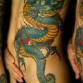 Side Japanese Dragon tattoo by Kid Kros