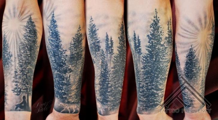Arm Realistic Tree Tattoo by Tattoo Frequency