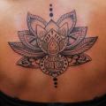 Flower Back Geometric tattoo by Tattoo Frequency