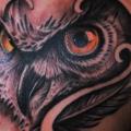 Shoulder Owl tattoo by Tattoo Frequency