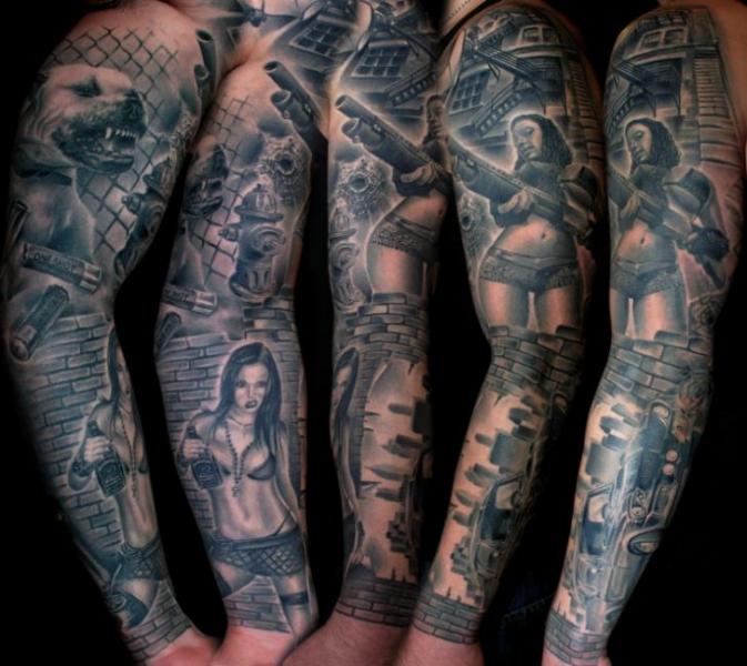 Realistische Sleeve Tattoo von Tattoo Frequency