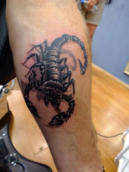 Arm Realistische Skorpion Tattoo von Yusuf Artik Tattoo Studio