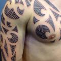 Shoulder Arm Tribal tattoo by Yusuf Artik Tattoo Studio