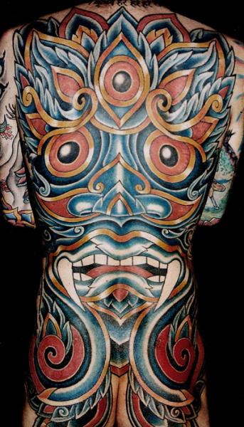 Tatuaje Japoneses Espalda Demonio Culo por Into You Tattoo