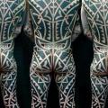 Leg Back Tribal Butt Body tattoo by Into You Tattoo