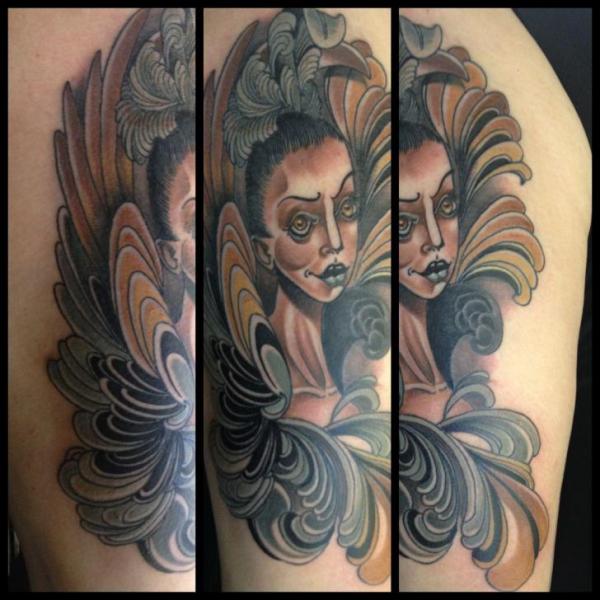 Shoulder New School Tattoo by Into You Tattoo