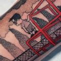 tatuaje Brazo Simpson por Front Line Tattoo