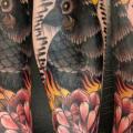 Fantasie Old School Rabe tattoo von Front Line Tattoo