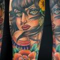 New School Neck Gypsy tattoo by Front Line Tattoo