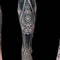 Foot Leg Tribal tattoo by Black Star Studio