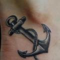 Realistic Foot Anchor tattoo by Black Star Studio