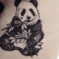 tatuaż Bok Panda przez Black Star Studio