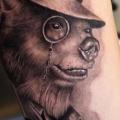 Arm Fantasy Bear Hat tattoo by Mumia Tattoo