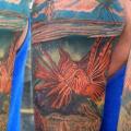 Schulter Realistische Meer Fisch tattoo von Hyperink Studios