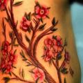 tatuaje Flor Lado Cereza por Hyperink Studios
