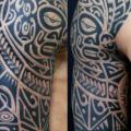 tatuagem Ombro Braço Tribais Maori por Ali Ersari
