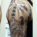 Shoulder Realistic Lighthouse tattoo by Ali Ersari