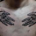 Shoulder Hand Dotwork tattoo by MXM