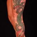 tatuaggio Fantasy Gamba Draghi di Firefly Tattoo
