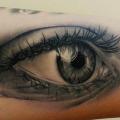Arm Realistic Eye tattoo by Peter Tattooer