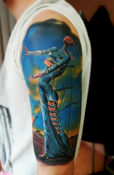 Tatuaggio Spalla Astratto di Peter Tattooer