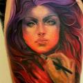Shoulder Fantasy Women tattoo by Peter Tattooer