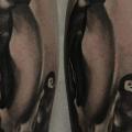 tatuaggio Braccio Realistici Pinguino di Rock n Roll