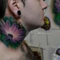 Flower Neck tattoo by Rock n Roll