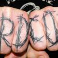 Finger Lettering Fonts tattoo by Kreuzstich Tattoo