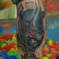 tatuaggio Polpaccio Rinoceronte di Mark Halbstark