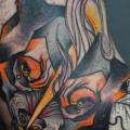 tatuaje Perro Cuello Abstracto por Mark Halbstark
