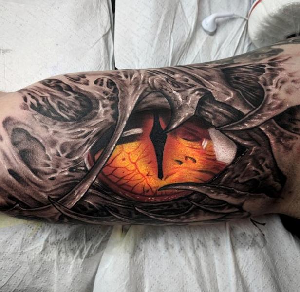 Arm Eye Tattoo by Endorfine Studio
