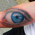 Arm Realistic Eye tattoo by Endorfine Studio