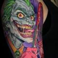 tatouage Épaule Bras Joker par Endorfine Studio